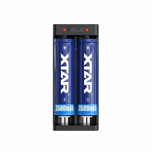 Įkroviklis Li-ion 18650 USB-C cilindrinėms baterijoms/elementams – 2 kanalai