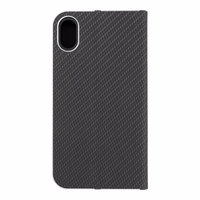 Dėklas telefonui (m) - LUNA Book Carbon IPHONE XR juodas