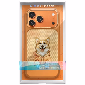Nimmy Gentle Pets Series Dog MagSafe dėklas iPhone 17 Pro oranžinis