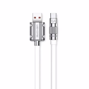 WEKOME WDC-186 Wingle Series USB-A–USB-C įkrovimo ir duomenų laidas, 1 m, baltas