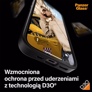 Karinio Lygio Sertifikuotas PanzerGlass ClearCase dėklas telefonui iPhone 15 - Skaidrus & Juodas
