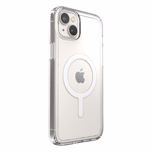 Speck Gemshell + MagSafe dėklas, skirtas iPhone 15 Plus / 14 Plus, su Microban antimikrobine apsauga, skaidrus