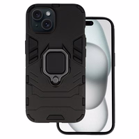 Ring Armor dėklas telefonui iPhone 15 juodas