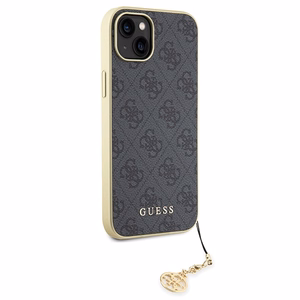 Guess 4G Charms Collection dėklas telefonui iPhone 15 Plus - pilkas