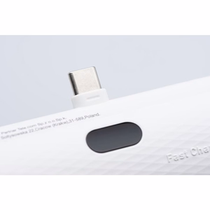 Powerbank Forcell F-Energy Power Plug F5K3 PD 20W 5000 mAh with built-in connector USB C white