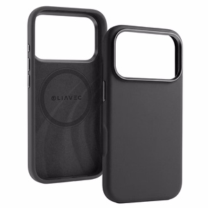 Liavec Silky dėklas su metaliniu kameros rėmeliu, skirtas Iphone 17 Pro juodas