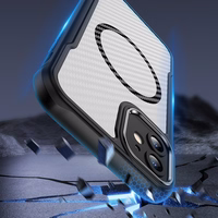 Defender Carbon Mag dėklas for iPhone 17 6,3" juodas