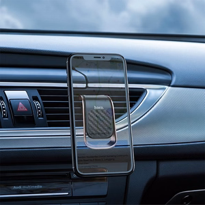 Automobilinis telefono laikiklis Hoco CA74 tvirtinamas į ventiliacijos groteles, magnetinis, juodas-pilkas
