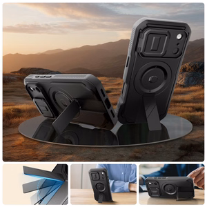 Tech-Protect Kevlar magnetinis MagSafe dėklas telefonui iPhone 17 Pro Max - juodas