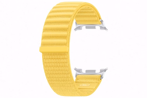 Geltonas „Samsung SVL33LY Fabric Band“ medžiaginis laikrodžio dirželis (M/L), skirtas „Galaxy Watch9“ ir „Galaxy Watch8“