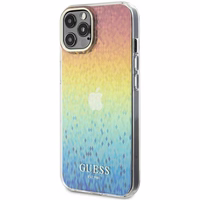 Guess IML Faceted Mirror Disco Iridescent dėklas telefonui iPhone 12/12 Pro - įvairiaspalvis