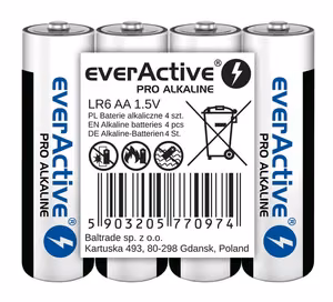 Щелочные батарейки everActive Pro LR6 AA 4 шт.