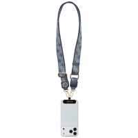 GUESS universalis dirželis GUUCNP4DGMB (4G PU dirželis, rišiklis, Strass metalo logotipas) mėlynas