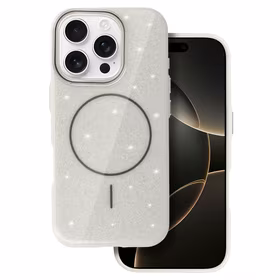 Magnetinis Itin Plonas Blizgus dėklas Iphone 13 Pro sidabrinė