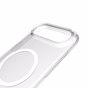 Puro Lite Mag TPU+PC magnetinis dėklas telefonui iPhone 17 Air - permatomas su baltu žiedu