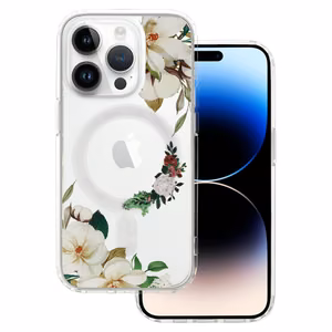 Tel Protect gėlių magnetinis dėklas telefonui iPhone 15 Plus, dizainas 3