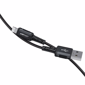 Acefast MFI USB - Lightning кабель 1.8m, 2.4A чёрный (C4-02 A Black)