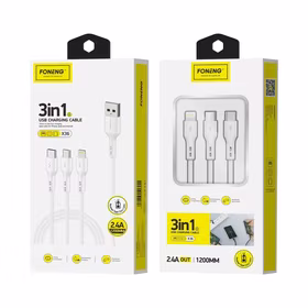 FONENG laidas X36 3in1 3A 1.2M baltas