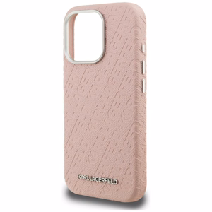 Karl Lagerfeld FW Stamped Karl MagSafe Dėklas iPhone 16 Pro Max - rožinis