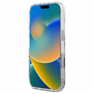 Karl Lagerfeld IML Karl galvos elektropluotas iPhone 16 Pro dėklas - skaidrus