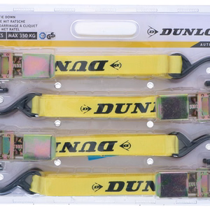 Стяжные ремни Dunlop с храповыми механизмами, 5 м, 350 кг, 4 шт.