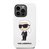 Karl Lagerfeld Silikoninis Ikonik dėklas iPhone 14 Pro Max - baltas