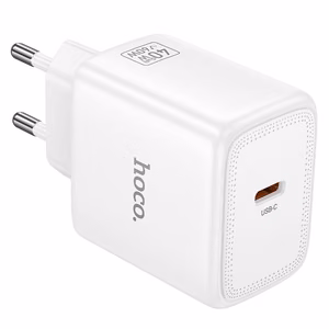 Telefono GaN įkroviklis Hoco USB C PD AVS 40W max 60W N83 baltas
