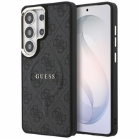 GUESS dėklas for SAMSUNG S26 Ultra GUHMS26LP4MSEGCK (4G Embossed Ring MagSafe) juodas