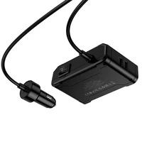 Automobilinis įkroviklis Hoco 2xUSB A + 2xUSB C+3x cigarečių uždegiklio prievadai PD QC3.0 240W Z64 juodas