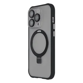 Žiedinis saugus magnetinis dėklas iPhone 13 6,1" juodas