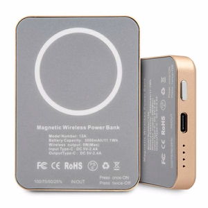 Magnetinė išorinė baterija Guess 5W GUPBMSVSLG 3000mAh auksinė MagSafe