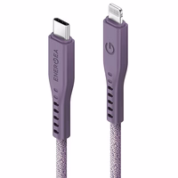 ENERGEA laidas Flow USB-C - LightningC94 MFI 1.5m violetinis 60W 3A PD Fast Charge