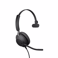 Jabra Evolve2 40 MS Mono USB-A - laidinės ausinės, juodos spalvos