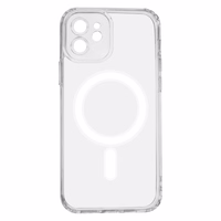 Anti Shock 1,5 mm Magnetinis dėklas telefonui iPhone 12 6,1" skaidrus su kameros apsauga