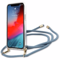 Guess GUHCP12LCRTVSBL iPhone 12 Pro Max 6.7" mėlyna/mėlyna kietas dėklas Script Vintage