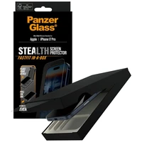 PanzerGlass Stealth itin platus Fastfit grūdintas apsauginis stiklas iPhone 17 Pro telefonui