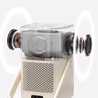 "Yaber T2 Plus" LCD FullHD 1080p multimedijos projektorius su JBL garsiakalbiais - smėlio spalvos