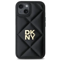 DKNY Quilted Stack Logo dėklas telefonui iPhone 15 - juodas
