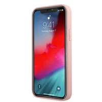 Guess GUHCP12SLSVSPI iPhone 12 mini 5.4" rožinis/rožinis kietas dėklas Script Vintage