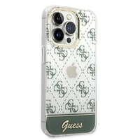 Guess 4G Pattern Script dėklas telefonui iPhone 14 Pro Max - chaki
