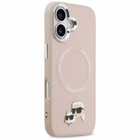 Karl Lagerfeld Karl & Choupette Pins Magnetinis dėklas telefonui iPhone 17 Pro - rožinis