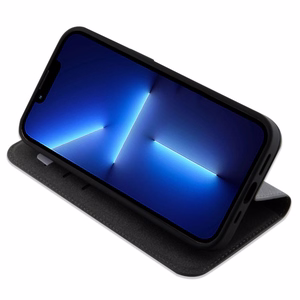 Karl Lagerfeld KLBKP14SSANKCPG iPhone 14 6.1" knygos tipo dėklas sidabrinis Saffiano Karl & Choupette