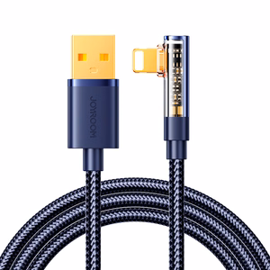 Kampinis kabelis su USB-A / "Lightning" / 1,2 m "Joyroom" S-UL012A6 (mėlynas)