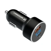 Wozinsky WDCCAC USB-C USB-A 36W automobilinis įkroviklis - juodas