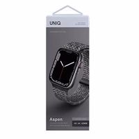 Uniq Aspen pintas dirželis skirtas Apple Watch 1/2/3/4/5/6/7/8/SE/SE2 44/42/45mm - pilkas