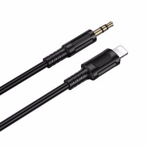 Borofone AUX laidas BL25 Nice - Lightning į jack 3,5mm - 1 metras juodas