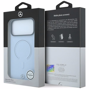 Mercedes 3D MagSafe odinis dėklas, skirtas iPhone 18 Pro Max / 17 Pro Max, mėlynas