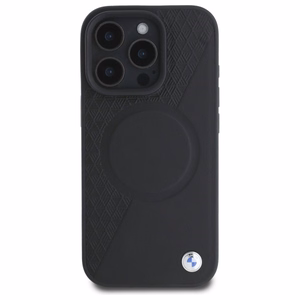 BMW Sign Odinis Pusiau Tekstūruotas Ir Apskritas Magnetinis dėklas iPhone 16 Pro Max - juodas