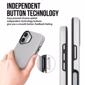 Dėklas Perfectionists Triangle Mag Case Apple iPhone 15 sidabrinis
