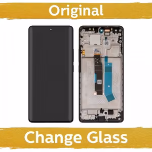 LCD ekranas suderinamas su Xiaomi Redmi Note 14 Pro 4G su rėmeliu / Midnight juodas / (Atnaujintas: Kinija)
